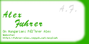 alex fuhrer business card